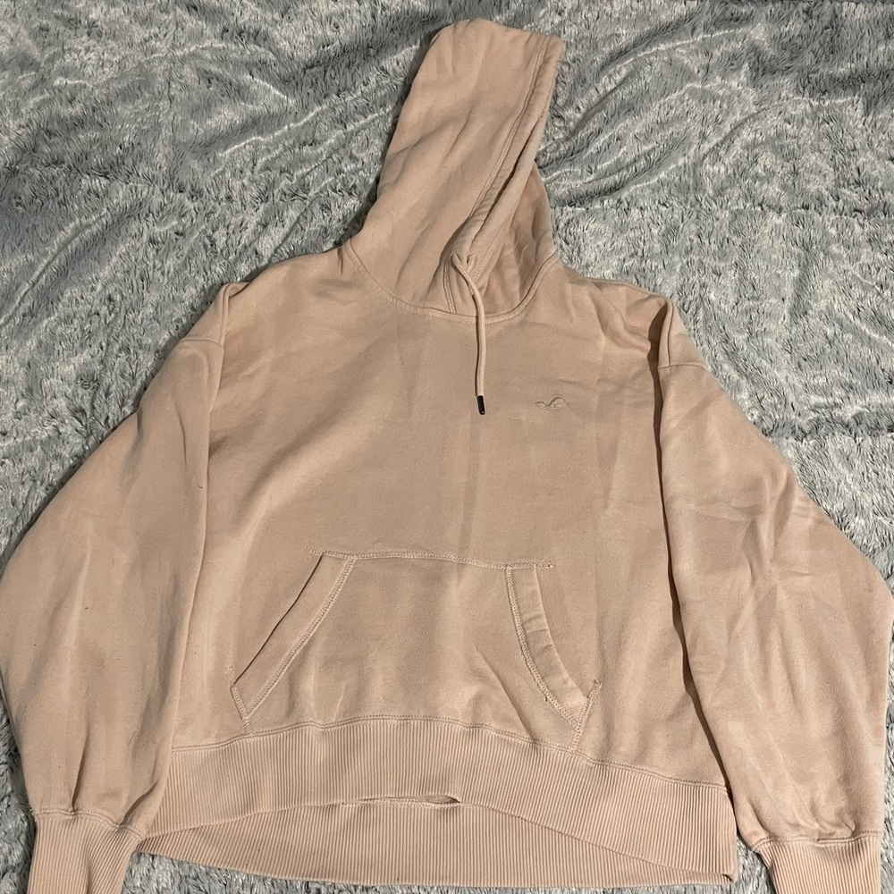 A light peach hoodie from Hollister